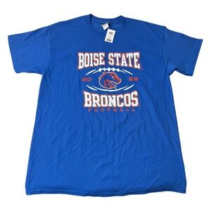 Boise State Broncos Football T Shirt Royal Blue MV Sport Men Large 2022 Schedule